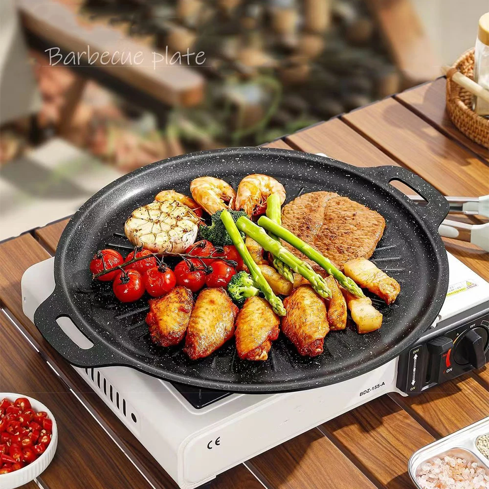 Kitchen Baking Tray - 34CM 야외 바베큐 그릴 팬 논스틱