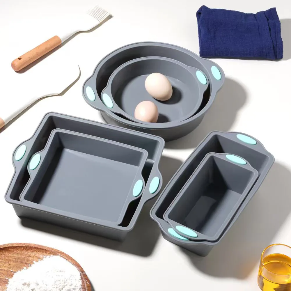 Kitchen Baking Ware - 회색 내열성 실리콘 케이크 몰드 팬
