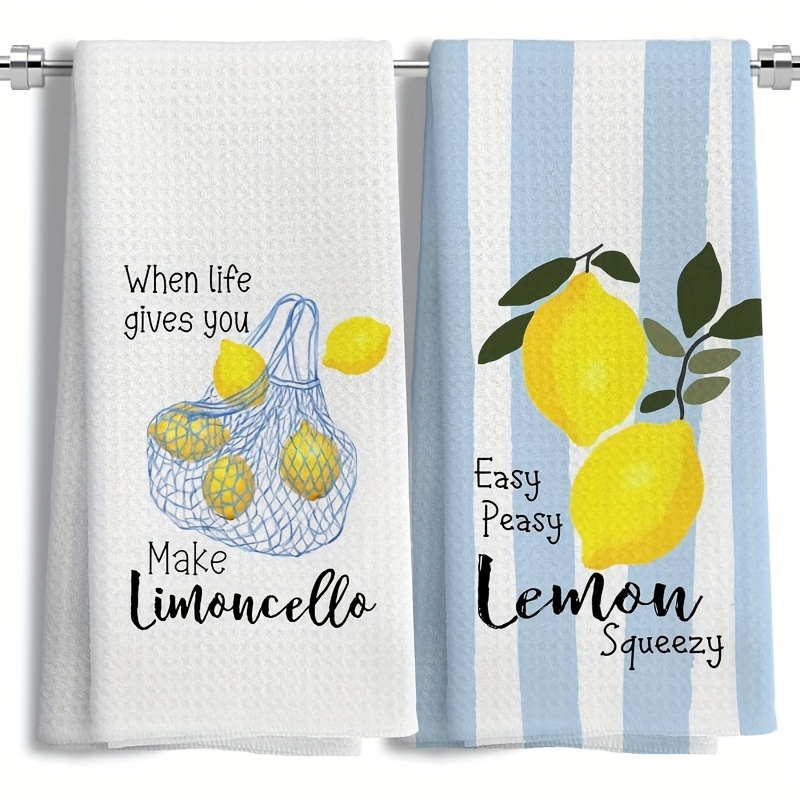 Kitchen Baking Cloth - 2개, 레몬 메쉬 주방 타월, 40Cm*60Cm