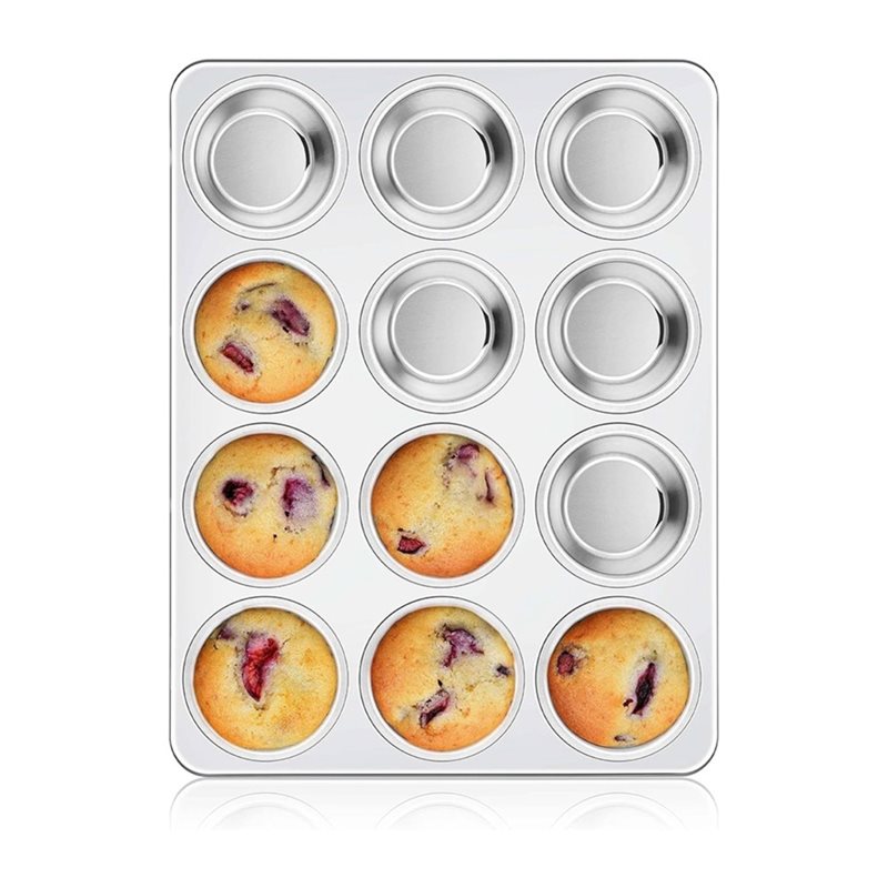 Muffin Tin Nonstick - ABAE-머핀 팬, 12컵 일반 크기 스테인리스