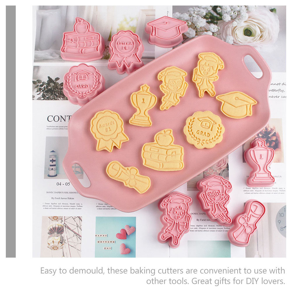 Cookie Cutter Set - 8Pcs 졸업 쿠키 커터 세트 DIY