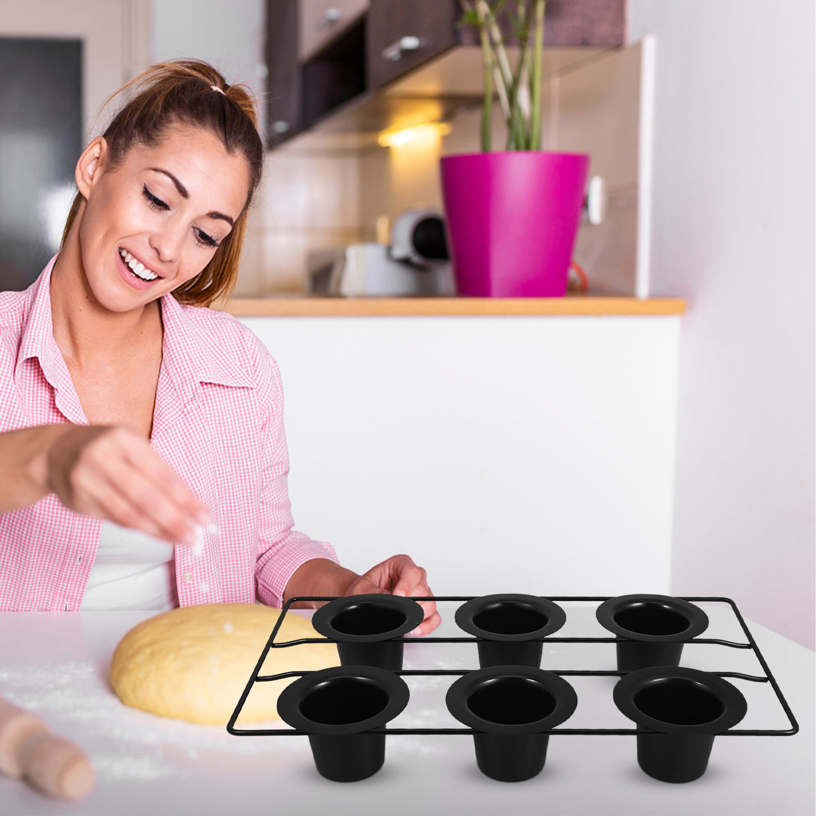 6컵용 튼튼한 블랙 카본 스틸 논스틱 머핀 팬, 가족  - Muffin Tin Nonstick 리뷰 및 가격