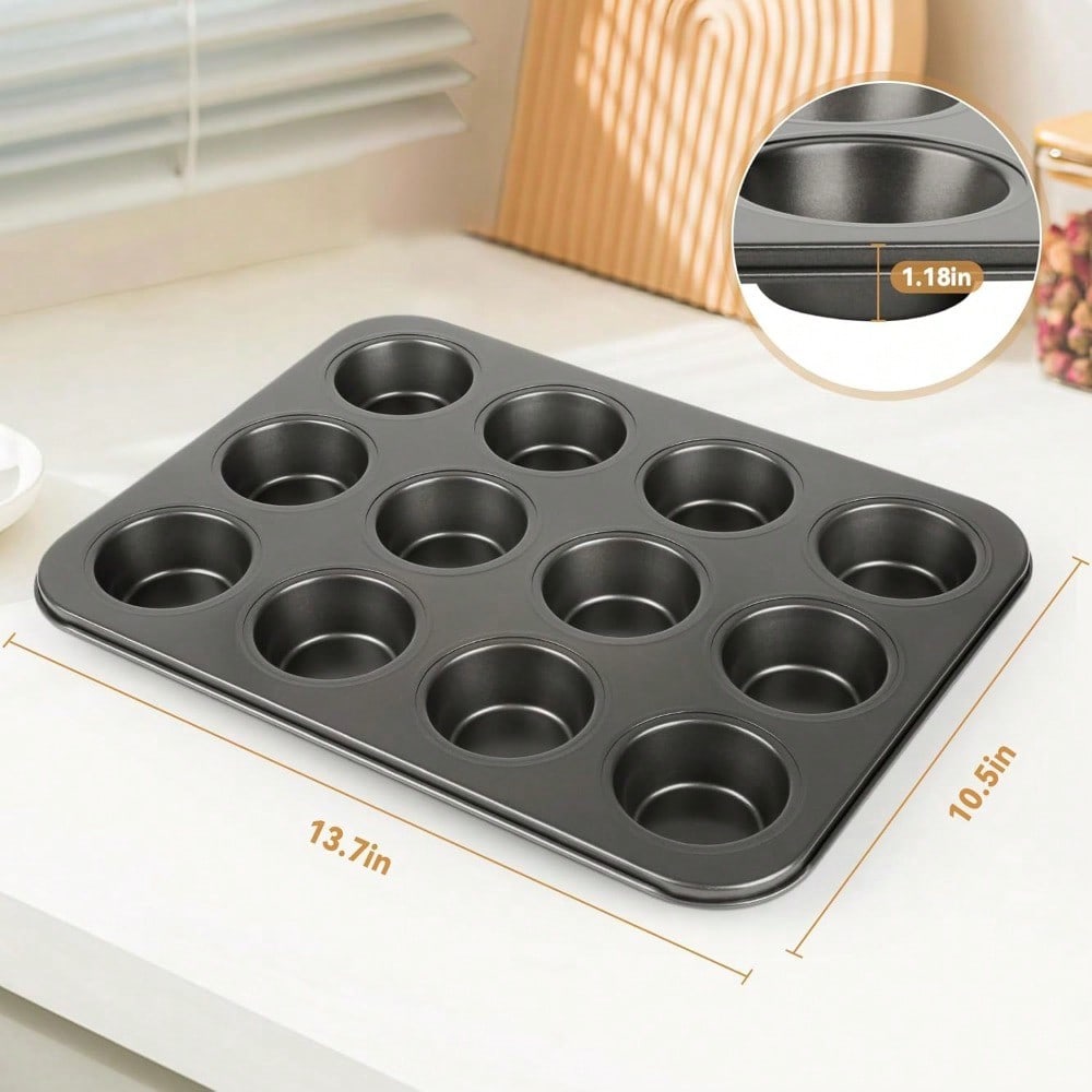 2팩 머핀 팬(100개 컵케이크 라이너 포함), 12컵 - Muffin Tin Nonstick 리뷰 및 가격