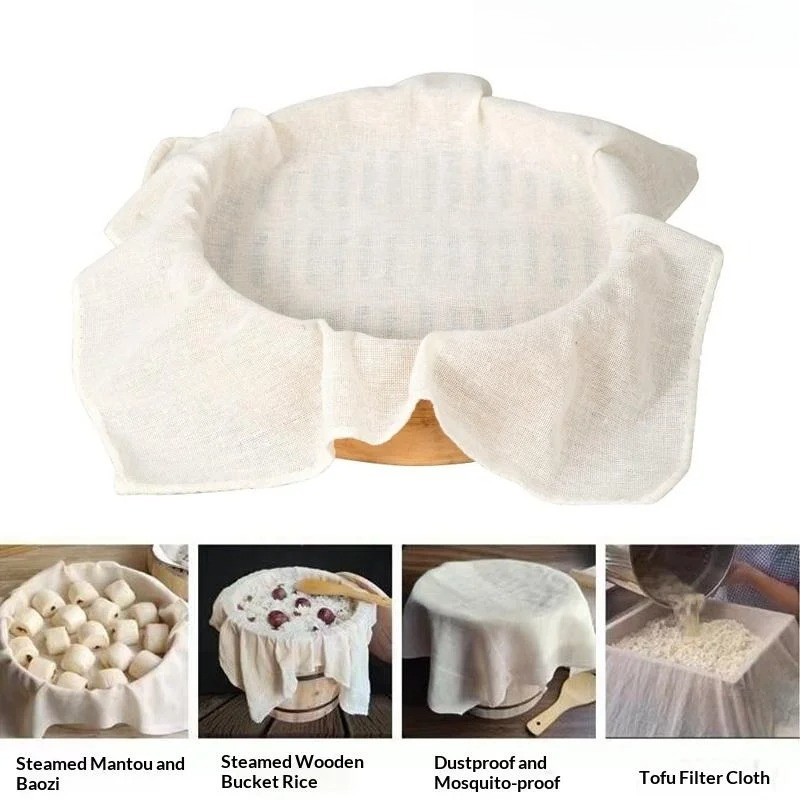 3Pcs 순수 라운드 코튼 스티머 천 가정용 서랍 천  - Kitchen Baking Cloth 리뷰 및 가격