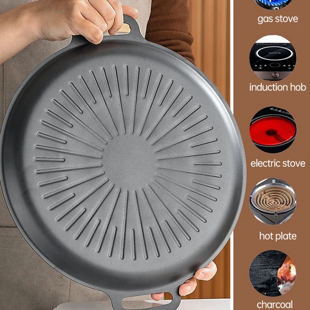 34CM 야외 바베큐 그릴 팬 논스틱 베이킹 트레이 한 - Kitchen Baking Tray 리뷰 및 가격