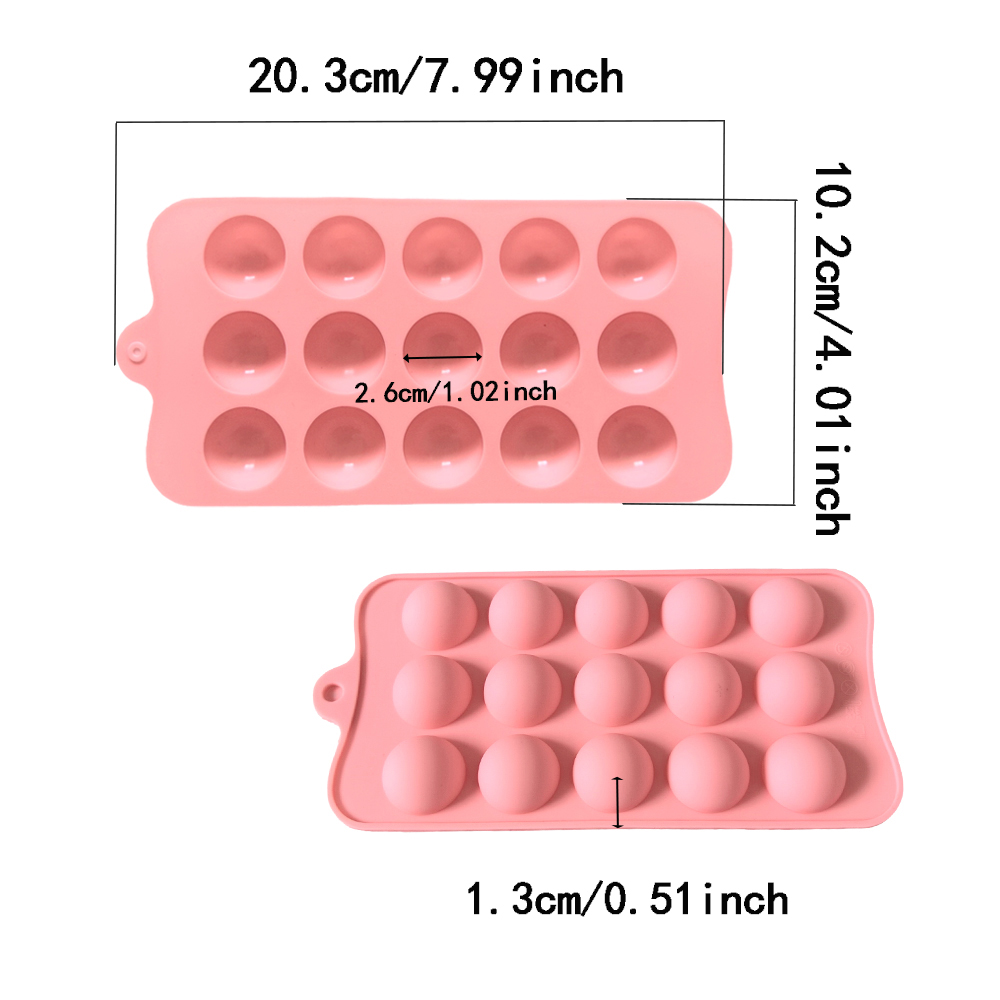 15개의 구멍이 있는 반원형 초콜릿 실리콘 몰드, 사탕 - Kitchen And Baking Tools 리뷰 및 가격