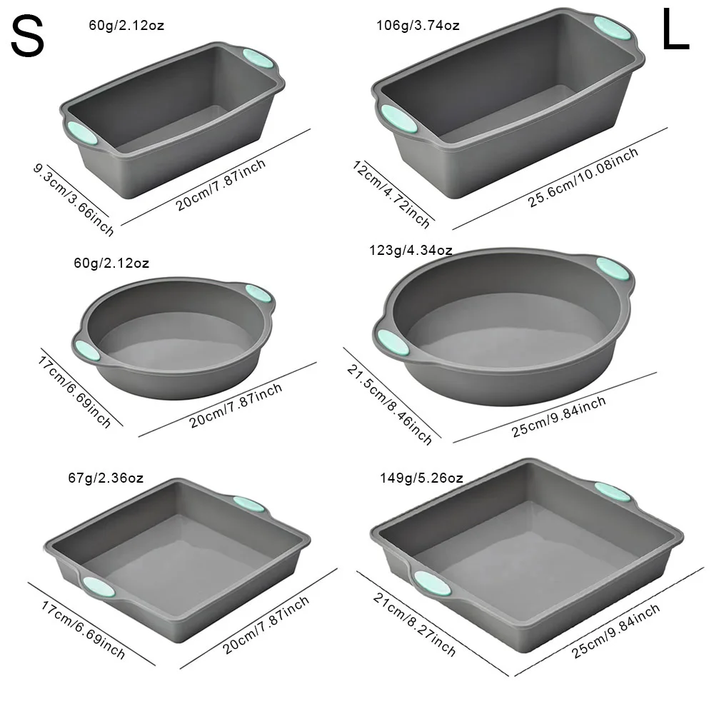 회색 내열성 실리콘 케이크 몰드 팬 2/3개 베이킹 트 - Kitchen Baking Ware 리뷰 및 가격