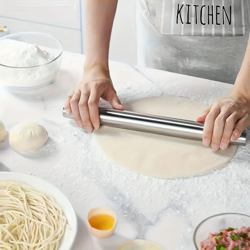 논스틱 스테인리스 스틸 롤링핀 반죽 롤러 베이킹 도구  - Kitchen Roller Baking 리뷰 및 가격