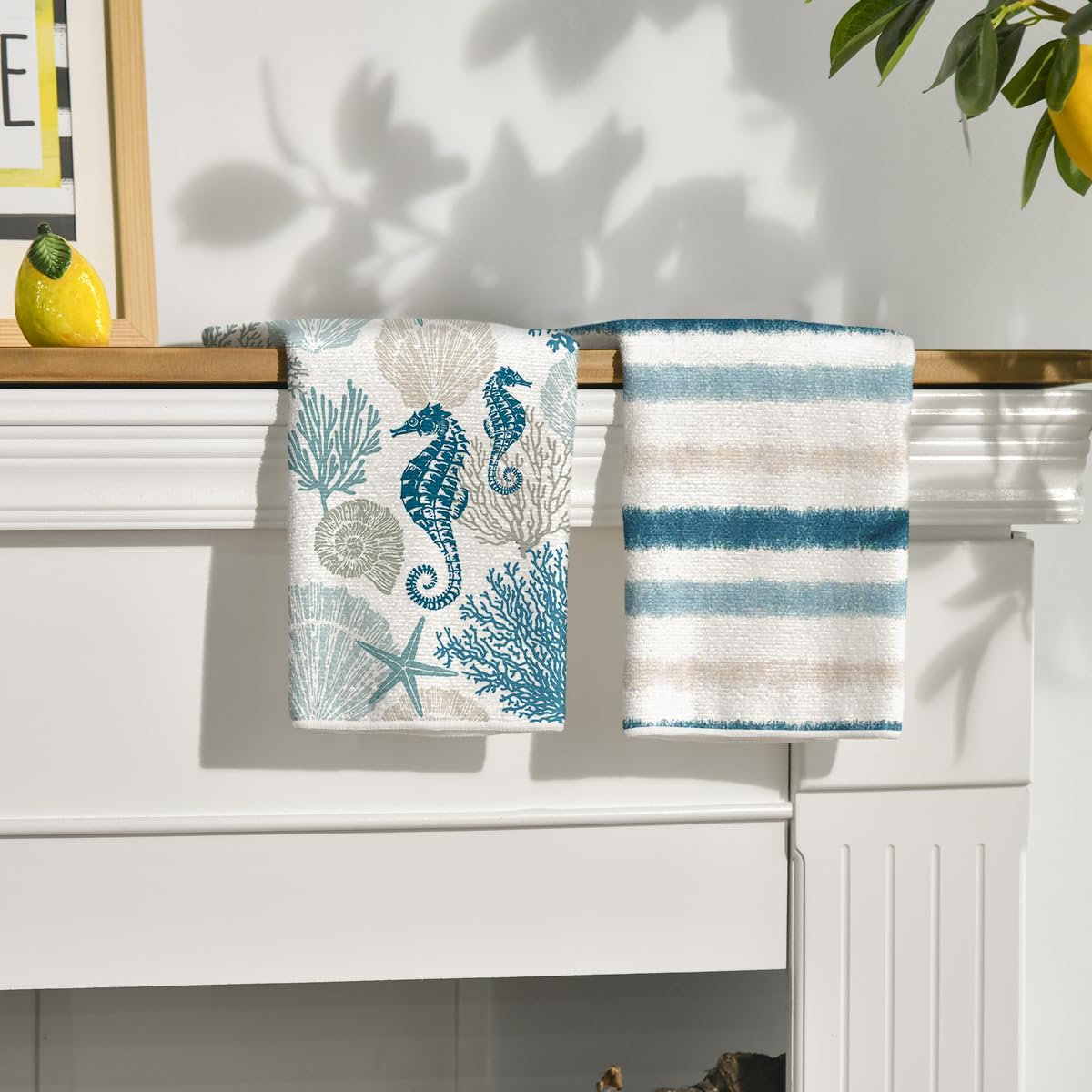 4개, 줄무늬 산호 해마 여름용 주방 타월, 40Cm* - Kitchen Baking Cloth 리뷰 및 가격