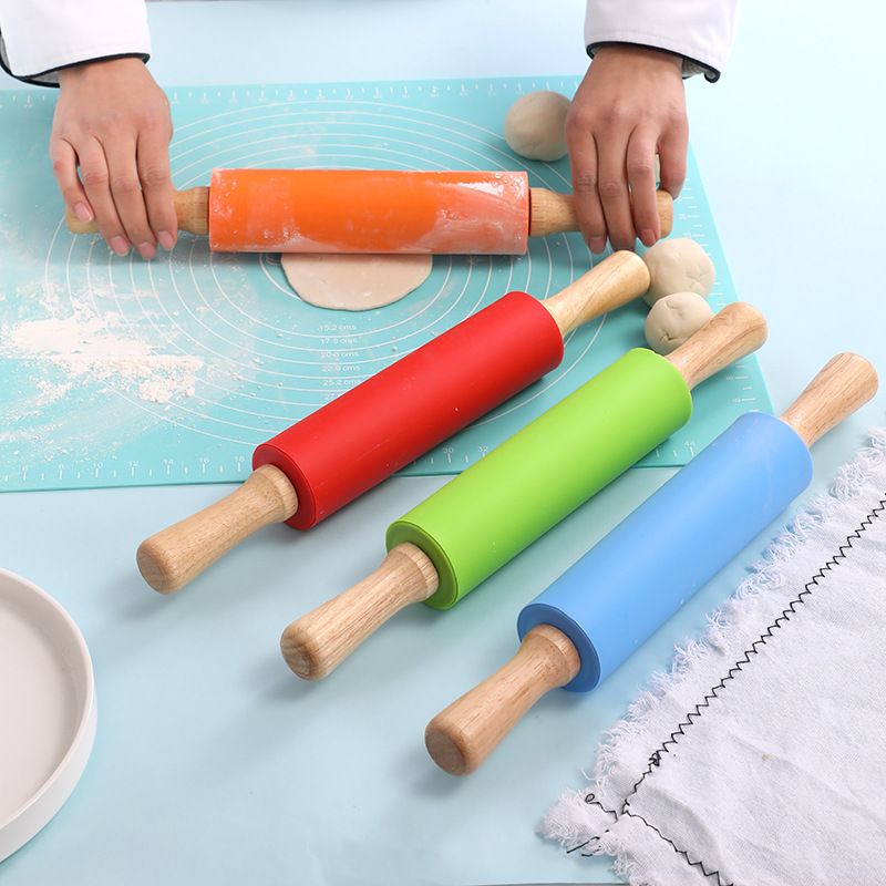 비 스틱 실리콘 롤링 핀 나무 손잡이 과자 반죽 밀가루 - Kitchen Roller Baking 리뷰 및 가격
