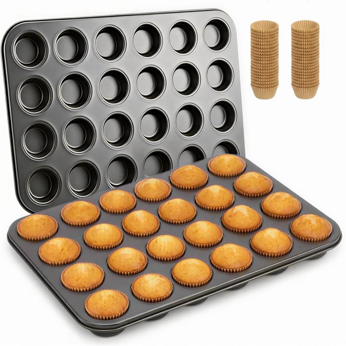 미니 머핀 팬(컵케이크 라이너 포함), 24구 논스틱  - Muffin Tin Nonstick 리뷰 및 가격