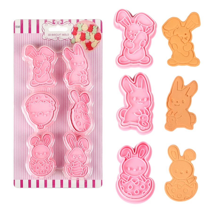 6 개/대 부활절 토끼 쿠키 커터 주방 퐁당 금형 만화 - Cookie Cutter Set 리뷰 및 가격