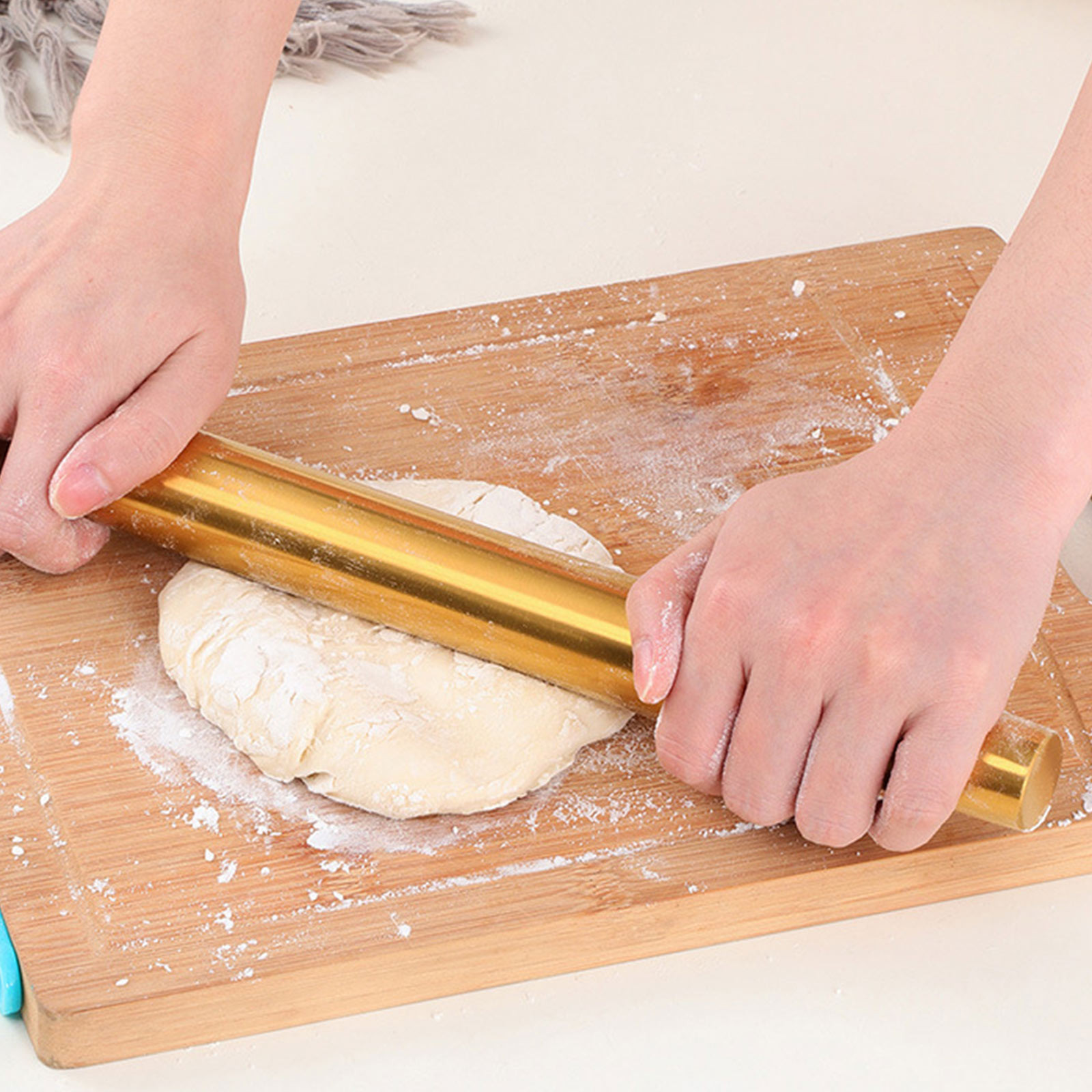 금색 밀대 베이킹 도구 쿠키 롤링 스테인리스 스틸 국수 - Kitchen Roller Baking 리뷰 및 가격