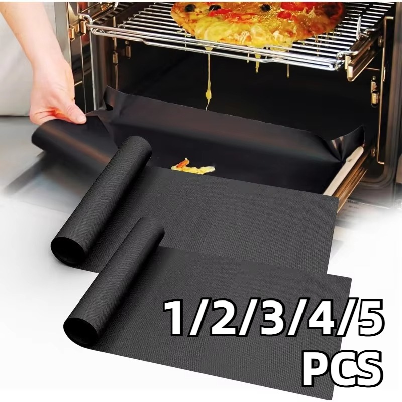 1/2/3/4/5PCS 블랙 바베큐 그릴 매트 오븐 베 - Kitchen Baking Oven 리뷰 및 가격