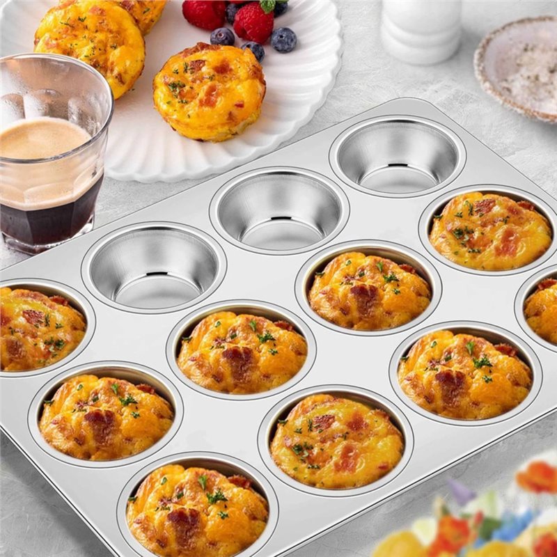 ABAE-머핀 팬, 12컵 일반 크기 스테인리스 스틸  - Muffin Tin Nonstick 리뷰 및 가격