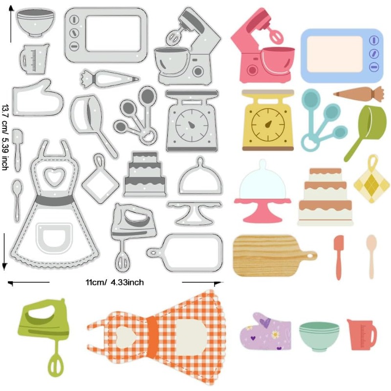 1pcs 베이킹 도구 커팅 다이 주방 용품 스텐실 앞치 - Kitchen Baking Ware 리뷰 및 가격