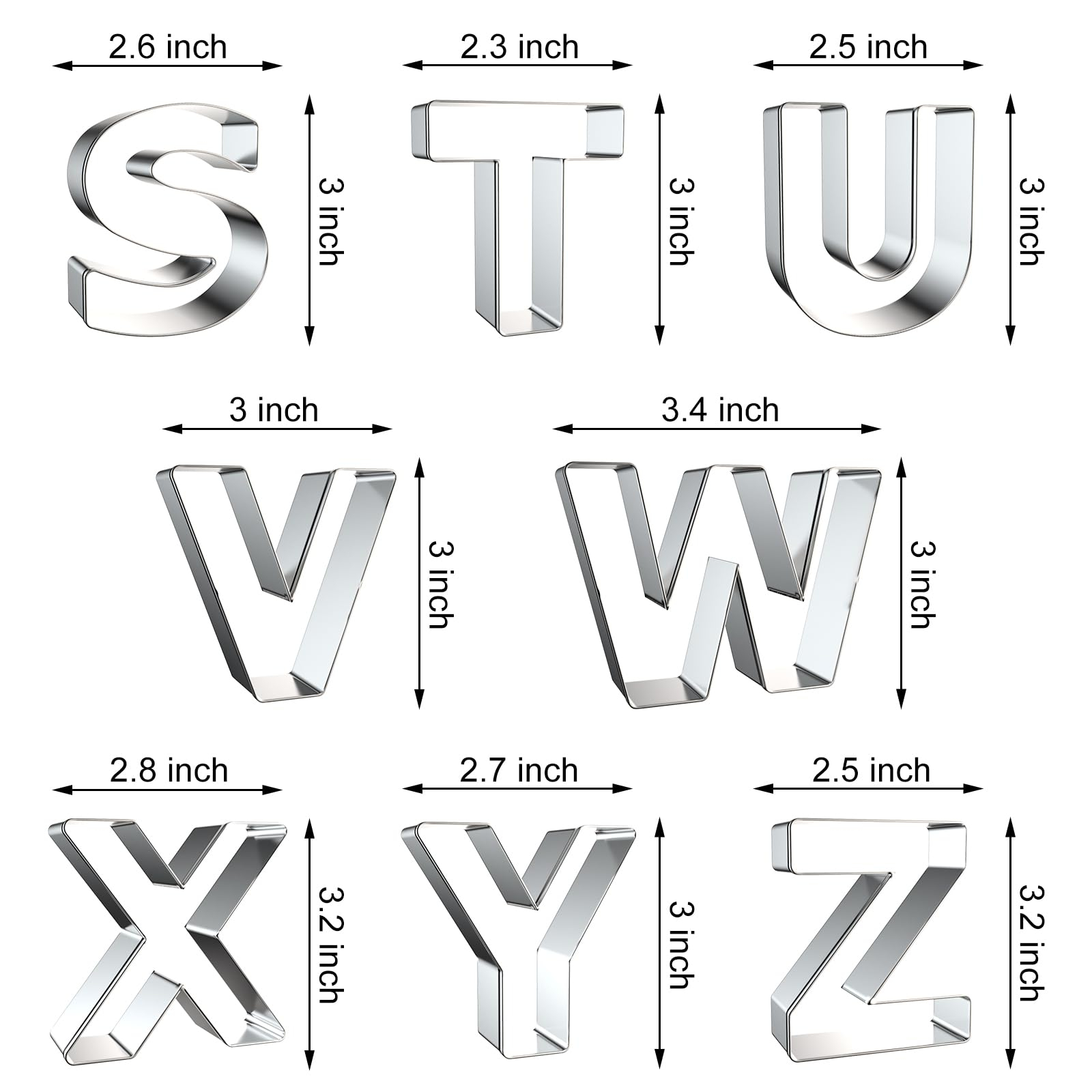 레터 쿠키 커터 모양 - 26개 스테인리스 스틸 알파벳 - Cookie Cutter Set 리뷰 및 가격